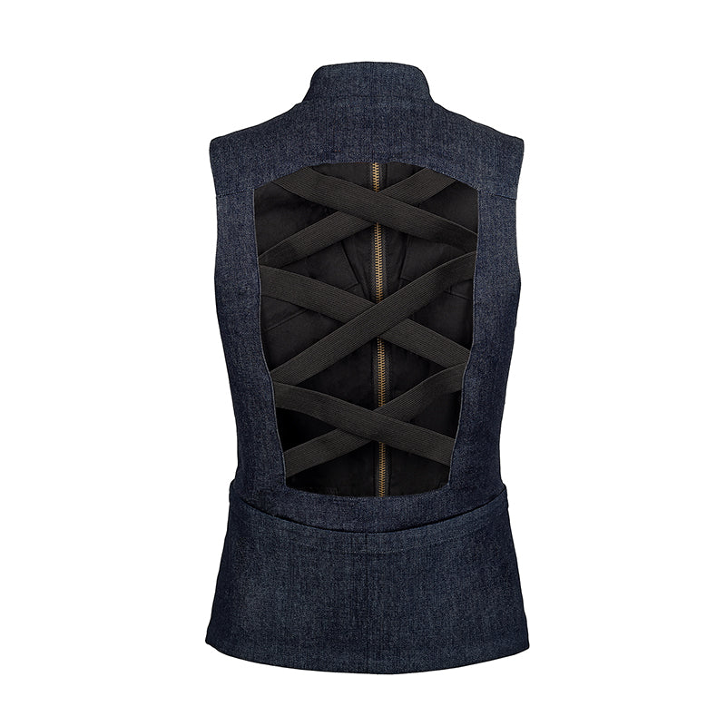 "Power" 8oz. Stretch Denim Shooting Vest