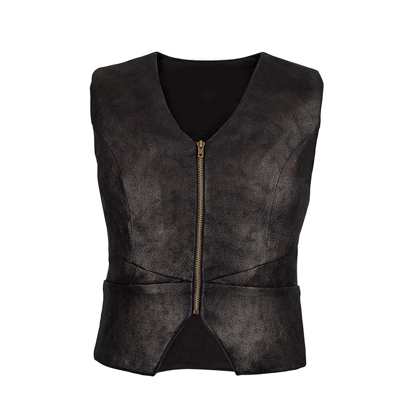 "Fire" Faux Leather Shooting Vest