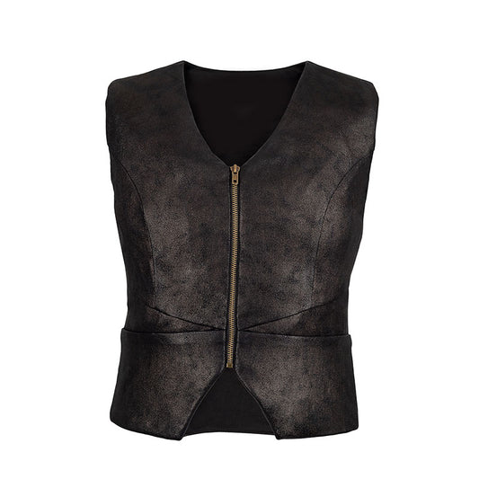 "Fire" Faux Leather Shooting Vest