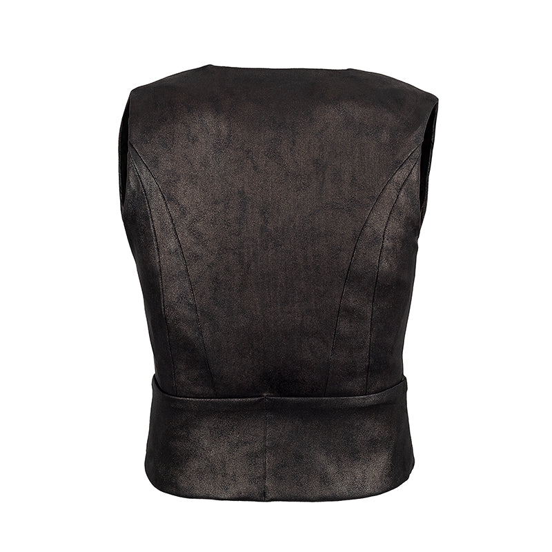 "Fire" Faux Leather Shooting Vest