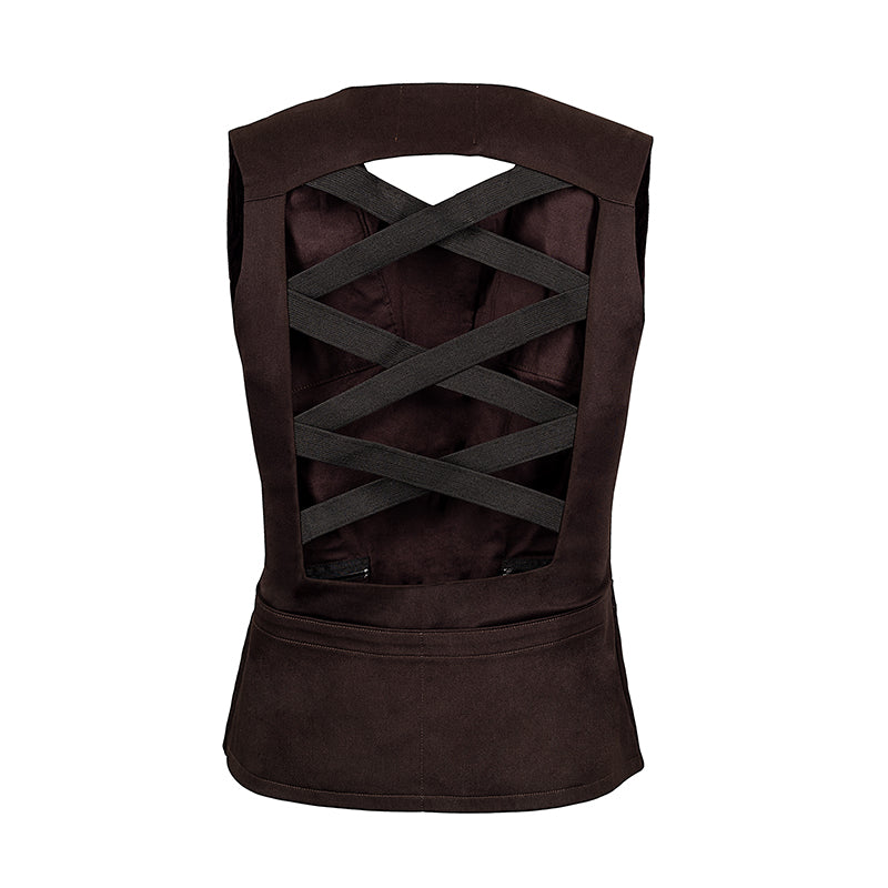 "Tempest" Stretch Twill Shooting Vest w/Asymmetrical Zipper