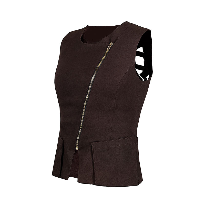 "Tempest" Stretch Twill Shooting Vest w/Asymmetrical Zipper