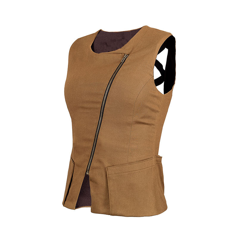 "Tempest" Stretch Twill Shooting Vest w/Asymmetrical Zipper